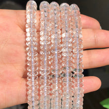 Load image into Gallery viewer, White Snow Cracked Crystal Beads 6/8/10mm Multicolor Round Loose Quartz Crystal Beads for Jewelry Making DIY Bracelet 15inch