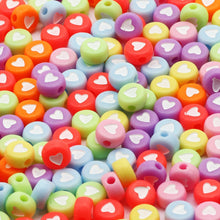 Load image into Gallery viewer, 200/300Pcs Mixed Charm Heart Acrylic Beads Flat Round Loose Spacer Beads For Needlework Diy Jewelry Making Bracelet Necklace