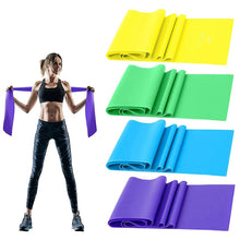 Load image into Gallery viewer, Resistance Bands Set TPE Elastic Band 4 Resistance Levels Exercise Workout Recovery Fitness Yoga Pilates Rehab Strength Training