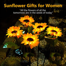 Load image into Gallery viewer, Solar Sunflowers Outside Garden Lawn Light IP65 Waterproof Solar Flowers Pathway Light for Patio Yard Wedding Holiday Decoration