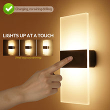 Load image into Gallery viewer, USB Rechargeable Wall Lights Home Indoor Motion Sensor Lighting Bedroom Bedside Lamp Corridor Stairway Decor Lights Wall Lamp