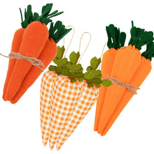 Load image into Gallery viewer, 3/1pcs Nov Woven Easter Carrots Ornaments Hanging Pendant for Easter Home Decorations Supplies 2023 Kids Easter