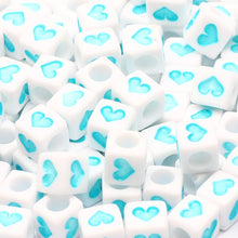 Load image into Gallery viewer, 200/300Pcs Mixed Charm Heart Acrylic Beads Flat Round Loose Spacer Beads For Needlework Diy Jewelry Making Bracelet Necklace