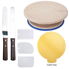 Load image into Gallery viewer, 6Pcs/Set Plastic Cake Turntable Rotating Cake Plastic Dough Pastry Decorating Cream Stand Rotary Table DIY Pan Baking Tool