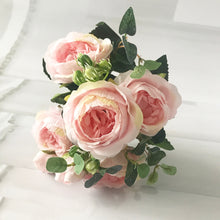 Load image into Gallery viewer, 2022 Beautiful Rose Peony Artificial Silk Flowers Small bouquet flores Home Party Spring Wedding Decoration Fake Flower