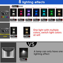 Load image into Gallery viewer, Decorative Solar Wall Lights Auto ON/Off Solar Garden Step Stair Lights IP65 Waterproof RGB White/Warm White Outdoor Solar Light