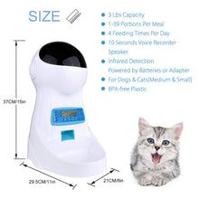 Load image into Gallery viewer, Iseebiz 3L Automatic Pet Feeder Smart Food Dispenser For Cats Dogs