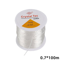 Load image into Gallery viewer, 100m Strong Elastic Crystal Beading Thread Cord Jewelry Making Necklace Bracelet DIY Beads String Stretchable Thickness 0.4-1mm