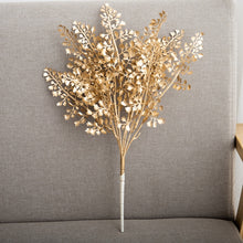Load image into Gallery viewer, Artificial Plants Gold Fake Flowers Plastic Grass Wedding Arrangement Leaves Autumn Home Party Supplies Christmas Decorations