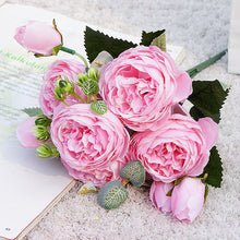 Load image into Gallery viewer, 2022 Beautiful Rose Peony Artificial Silk Flowers Small bouquet flores Home Party Spring Wedding Decoration Fake Flower