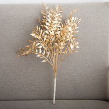 Load image into Gallery viewer, Artificial Plants Gold Fake Flowers Plastic Grass Wedding Arrangement Leaves Autumn Home Party Supplies Christmas Decorations