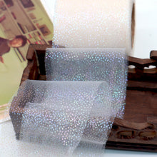 Load image into Gallery viewer, 6cm*5Yards Symphony Silver Dot Mesh Curly Rainbow Tulle Bow Accessories Gift DIY Craft Party Wedding Christmas Decoration Pink