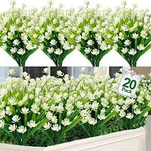 Load image into Gallery viewer, 20 Bundles Artificial Flowers for Outdoor Decoration Spring Summer Decoration UV Resistant Faux Outdoor Home Garden Decor