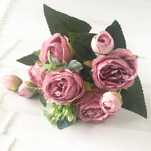 Load image into Gallery viewer, 2022 Beautiful Rose Peony Artificial Silk Flowers Small bouquet flores Home Party Spring Wedding Decoration Fake Flower