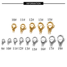 Load image into Gallery viewer, 1000pcs/lot Bulk Order 304 Stainless Steel Lobster Clasp Wholesale DIY Jewelry Finding Supplies Bracelet Necklace Chain Making