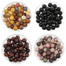 Load image into Gallery viewer, 8/10mm Natural Stones Crystal Loose Beads Round Smooth Gemstones Spacer Charms DIY Necklace Bracelet Jewerly Making Accessories