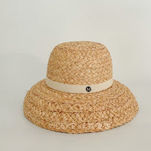 Load image into Gallery viewer, 2023 Summer Natural Raffia Straw Hat Large Wide Brim Sun Hats for Women Panama Ladies UPF Travel Holiday Beige Beach Floppy Hat