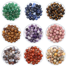 Load image into Gallery viewer, 8/10mm Natural Stones Crystal Loose Beads Round Smooth Gemstones Spacer Charms DIY Necklace Bracelet Jewerly Making Accessories