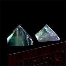 Load image into Gallery viewer, Raw Natural Rainbow Fluorite Quartz Crystal Pyramid Healing Gemstone