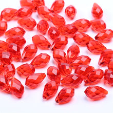 Load image into Gallery viewer, 50pcs Crystal Teardrop Beads Chandelier Pendants Waterdrop Shape Faceted Beads for Jewelry Making DIY Earring Necklace Bracelets