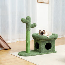 Load image into Gallery viewer, Cute Cactus Pet Cat Tree Toy with Ball Scratching Post for Cat Kitten Climbing