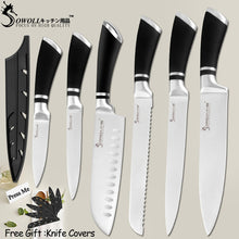 Load image into Gallery viewer, SOWOLL High Quality 6 Pcs Stainless Steel Knife Set