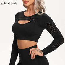 Load image into Gallery viewer, New Yoga Top For Women Long Sleeve Running Shirts Sexy Yoga T-shirts