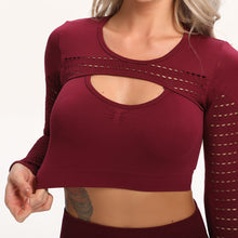 Load image into Gallery viewer, New Yoga Top For Women Long Sleeve Running Shirts Sexy Yoga T-shirts