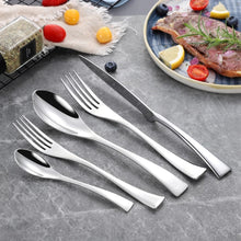 Load image into Gallery viewer, 24Pcs/set Stainless Steel Black Cutlery Set 16Pcs/set Dinnerware Tableware