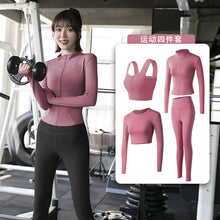 Load image into Gallery viewer, Yoga clothes women long-sleeved t-shirt jacket pants fitness suit