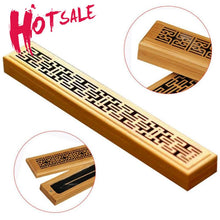 Load image into Gallery viewer, Burner Ash Catcher Bamboo Wood Incense Stick Holder