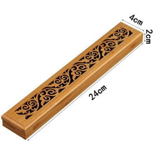 Load image into Gallery viewer, Burner Ash Catcher Bamboo Wood Incense Stick Holder