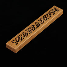 Load image into Gallery viewer, Burner Ash Catcher Bamboo Wood Incense Stick Holder