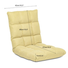 Load image into Gallery viewer, Floor Chair 100x42x12CM Adjustable 14-Position with Back Support for Meditation