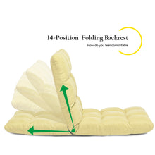 Load image into Gallery viewer, Floor Chair 100x42x12CM Adjustable 14-Position with Back Support for Meditation