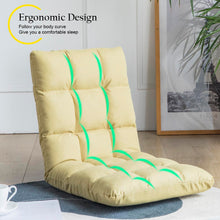 Load image into Gallery viewer, Floor Chair 100x42x12CM Adjustable 14-Position with Back Support for Meditation