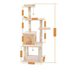 Load image into Gallery viewer, Cat Tree House Condo Perch Scratching Multi-Level Tower