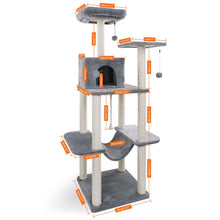 Load image into Gallery viewer, Cat Tree House Condo Perch Scratching Multi-Level Tower