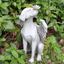 Load image into Gallery viewer, Angel Dog Butterfly Tribute Puppy Statue Sculpture Outdoor Garden Resin Decor