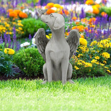 Load image into Gallery viewer, Angel Dog Butterfly Tribute Puppy Statue Sculpture Outdoor Garden Resin Decor