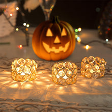 Load image into Gallery viewer, Crystal Metal Tea Light Glass Candle Bowl Holders