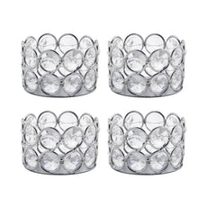 Load image into Gallery viewer, Crystal Metal Tea Light Glass Candle Bowl Holders