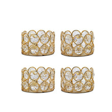 Load image into Gallery viewer, Crystal Metal Tea Light Glass Candle Bowl Holders