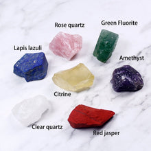 Load image into Gallery viewer, 7 Chakra Healing Crystal Stones Set w / Pouch