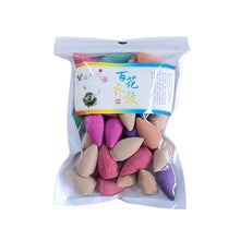 Load image into Gallery viewer, 45Pcs/bag Backflow Natural Sandalwood Colored Smoke Incense Cones