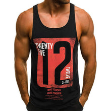 Load image into Gallery viewer, Tank Tops Letter Printed Men Sleeveless Tanktops For Fitness