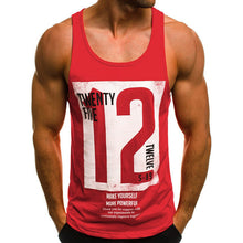 Load image into Gallery viewer, Tank Tops Letter Printed Men Sleeveless Tanktops For Fitness
