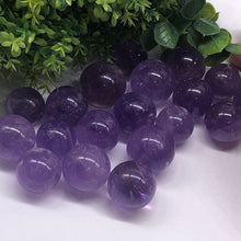 Load image into Gallery viewer, 45mm Natural Purple Brazilian Amethyst Quartz Crystal Sphere W/ Stand