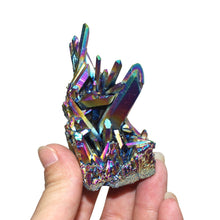 Load image into Gallery viewer, 50g Natural Aura Rainbow Titanium Bismuth Quartz Crystal Cluster Gemstone
