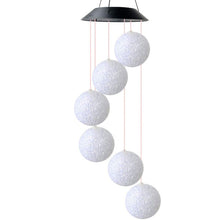 Load image into Gallery viewer, Garden Solar Hummingbird Butterfly Dragonfly Colorful Changing Wind Chime Light